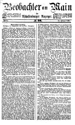 Beobachter am Main und Aschaffenburger Anzeiger Freitag 26. Februar 1869