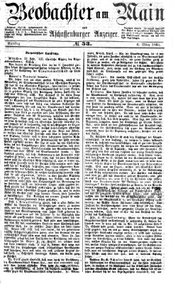 Beobachter am Main und Aschaffenburger Anzeiger Samstag 6. März 1869