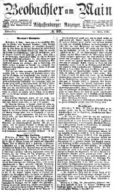 Beobachter am Main und Aschaffenburger Anzeiger Donnerstag 11. März 1869