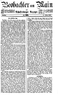 Beobachter am Main und Aschaffenburger Anzeiger Samstag 27. März 1869