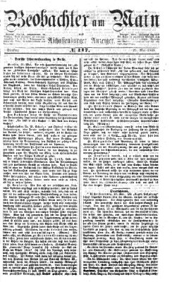 Beobachter am Main und Aschaffenburger Anzeiger Dienstag 25. Mai 1869