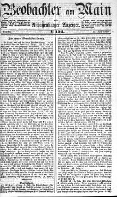 Beobachter am Main und Aschaffenburger Anzeiger Sonntag 11. Juli 1869