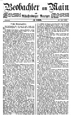 Beobachter am Main und Aschaffenburger Anzeiger Sonntag 18. Juli 1869