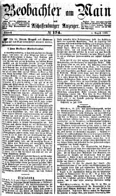 Beobachter am Main und Aschaffenburger Anzeiger Mittwoch 4. August 1869