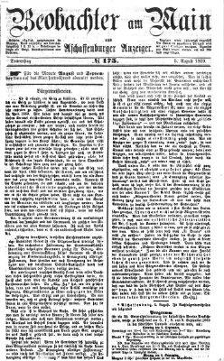 Beobachter am Main und Aschaffenburger Anzeiger Donnerstag 5. August 1869