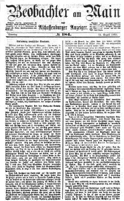 Beobachter am Main und Aschaffenburger Anzeiger Sonntag 15. August 1869