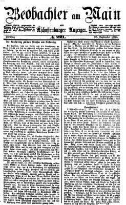 Beobachter am Main und Aschaffenburger Anzeiger Dienstag 28. September 1869