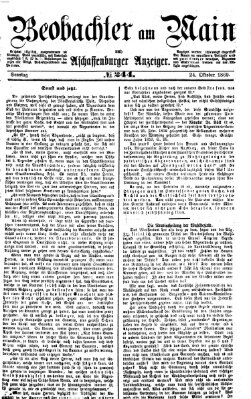 Beobachter am Main und Aschaffenburger Anzeiger Sonntag 24. Oktober 1869