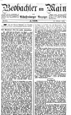 Beobachter am Main und Aschaffenburger Anzeiger Samstag 30. Oktober 1869