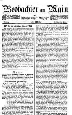 Beobachter am Main und Aschaffenburger Anzeiger Dienstag 9. November 1869