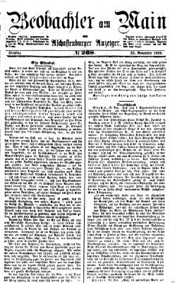 Beobachter am Main und Aschaffenburger Anzeiger Dienstag 23. November 1869