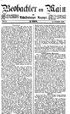 Beobachter am Main und Aschaffenburger Anzeiger Freitag 10. Dezember 1869