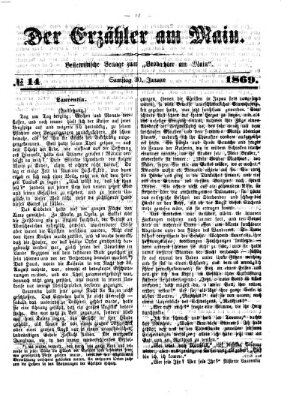 Der Erzähler am Main (Beobachter am Main und Aschaffenburger Anzeiger) Samstag 30. Januar 1869