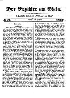 Der Erzähler am Main (Beobachter am Main und Aschaffenburger Anzeiger) Samstag 27. Februar 1869