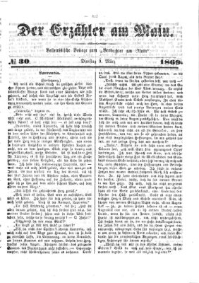 Der Erzähler am Main (Beobachter am Main und Aschaffenburger Anzeiger) Dienstag 9. März 1869