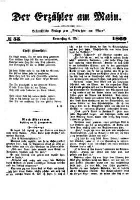 Der Erzähler am Main (Beobachter am Main und Aschaffenburger Anzeiger) Donnerstag 6. Mai 1869