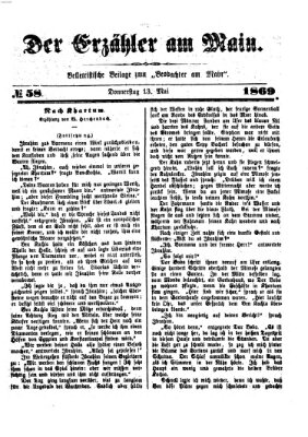 Der Erzähler am Main (Beobachter am Main und Aschaffenburger Anzeiger) Donnerstag 13. Mai 1869