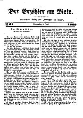 Der Erzähler am Main (Beobachter am Main und Aschaffenburger Anzeiger) Donnerstag 3. Juni 1869