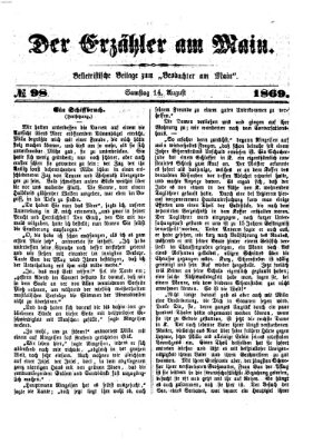 Der Erzähler am Main (Beobachter am Main und Aschaffenburger Anzeiger) Samstag 14. August 1869