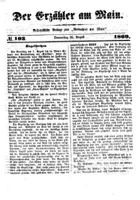 Der Erzähler am Main (Beobachter am Main und Aschaffenburger Anzeiger) Donnerstag 26. August 1869