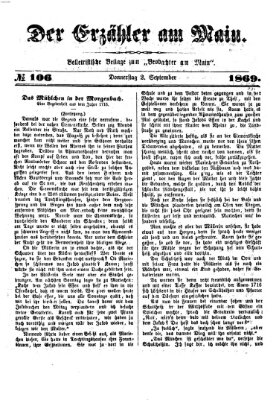 Der Erzähler am Main (Beobachter am Main und Aschaffenburger Anzeiger) Donnerstag 2. September 1869