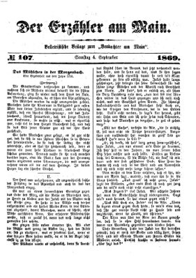 Der Erzähler am Main (Beobachter am Main und Aschaffenburger Anzeiger) Samstag 4. September 1869