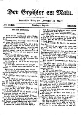 Der Erzähler am Main (Beobachter am Main und Aschaffenburger Anzeiger) Samstag 4. Dezember 1869