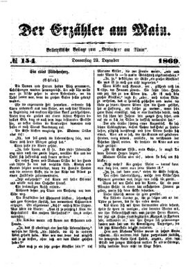 Der Erzähler am Main (Beobachter am Main und Aschaffenburger Anzeiger) Donnerstag 23. Dezember 1869