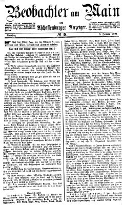 Beobachter am Main und Aschaffenburger Anzeiger Samstag 8. Januar 1870