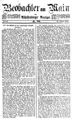 Beobachter am Main und Aschaffenburger Anzeiger Freitag 21. Januar 1870