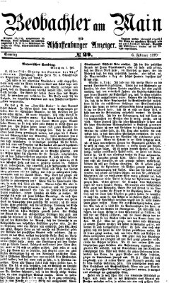 Beobachter am Main und Aschaffenburger Anzeiger Sonntag 6. Februar 1870