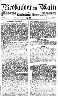 Beobachter am Main und Aschaffenburger Anzeiger Mittwoch 9. Februar 1870