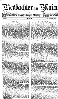 Beobachter am Main und Aschaffenburger Anzeiger Freitag 11. Februar 1870