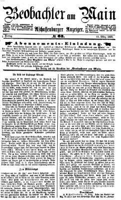 Beobachter am Main und Aschaffenburger Anzeiger Freitag 18. März 1870