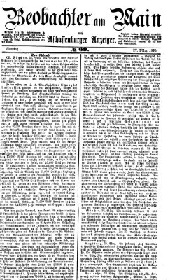 Beobachter am Main und Aschaffenburger Anzeiger Sonntag 27. März 1870