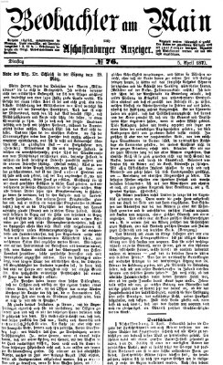 Beobachter am Main und Aschaffenburger Anzeiger Dienstag 5. April 1870