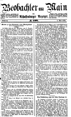 Beobachter am Main und Aschaffenburger Anzeiger Mittwoch 4. Mai 1870