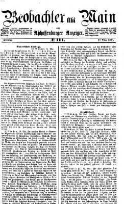 Beobachter am Main und Aschaffenburger Anzeiger Dienstag 17. Mai 1870