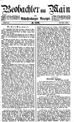 Beobachter am Main und Aschaffenburger Anzeiger Mittwoch 18. Mai 1870