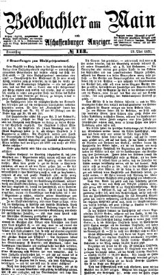 Beobachter am Main und Aschaffenburger Anzeiger Donnerstag 19. Mai 1870