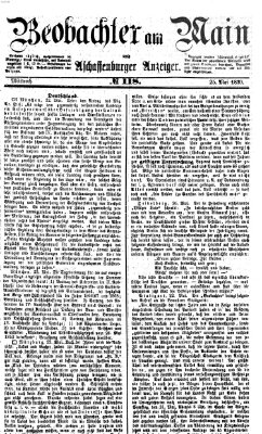 Beobachter am Main und Aschaffenburger Anzeiger Mittwoch 25. Mai 1870