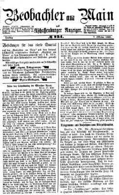 Beobachter am Main und Aschaffenburger Anzeiger Freitag 7. Oktober 1870