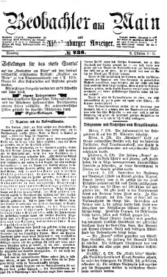 Beobachter am Main und Aschaffenburger Anzeiger Sonntag 9. Oktober 1870