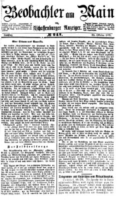 Beobachter am Main und Aschaffenburger Anzeiger Samstag 22. Oktober 1870