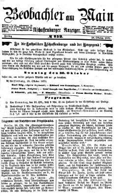 Beobachter am Main und Aschaffenburger Anzeiger Freitag 28. Oktober 1870