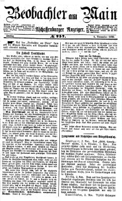 Beobachter am Main und Aschaffenburger Anzeiger Freitag 4. November 1870