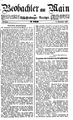 Beobachter am Main und Aschaffenburger Anzeiger Dienstag 8. November 1870