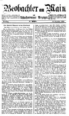 Beobachter am Main und Aschaffenburger Anzeiger Samstag 10. Dezember 1870