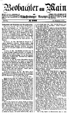 Beobachter am Main und Aschaffenburger Anzeiger Freitag 16. Dezember 1870