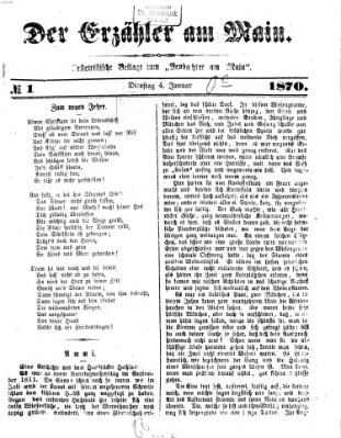 Der Erzähler am Main (Beobachter am Main und Aschaffenburger Anzeiger) Dienstag 4. Januar 1870